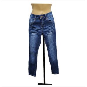 VIP Jeans Size 1 2 Junior Low Rise Skinny Streetwear Cowgirl Western Denim Blue